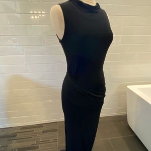 Black Helmut Lang body con midi-dress